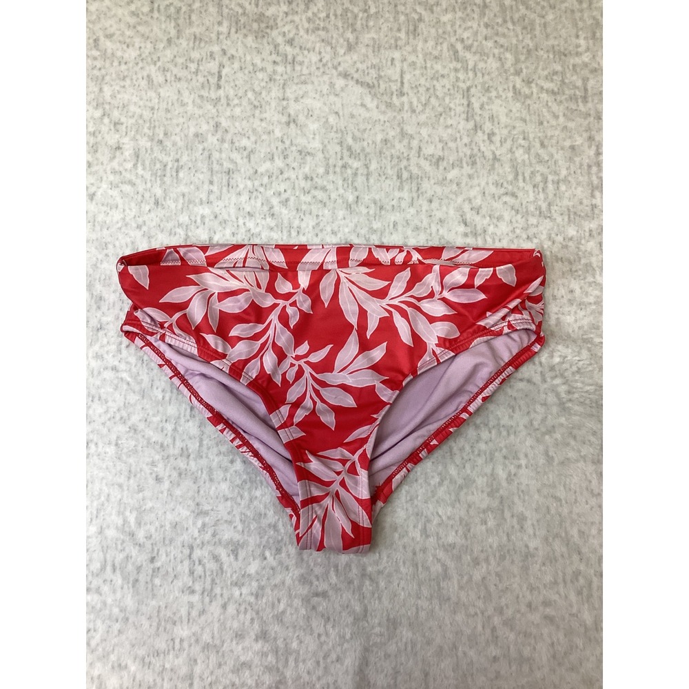 All In Motion Womens Plus Red Tropical Leaf Swim Bottoms UPF 50+ 16W/18W NEW‎